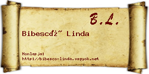 Bibescó Linda névjegykártya